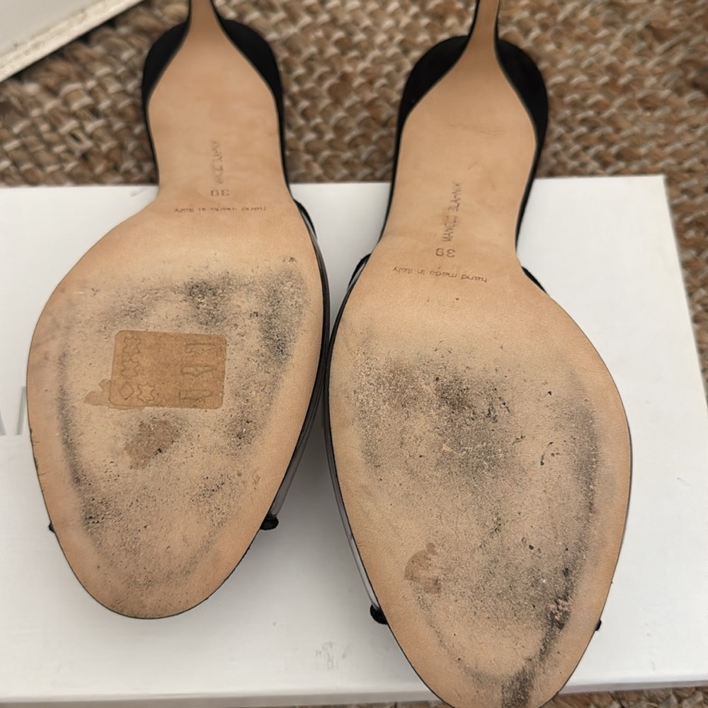 Manolo Blahnik pvc and suede mules - Picture 3 of 9